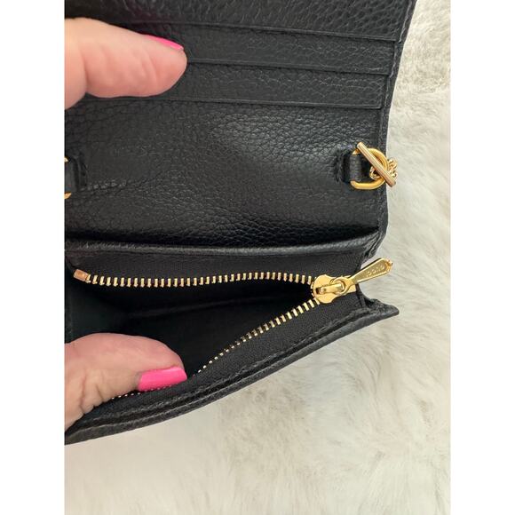 Gucci Zumi Compact Chain Card Case – Black Leather Wallet on Chain - Picture 5 of 8